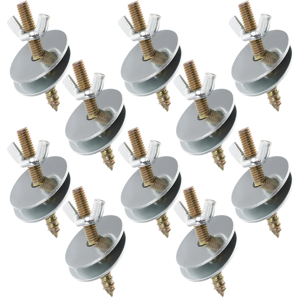 

10 Pcs Nut Birdcage Screw Accessories Deterrents Metal Perch Washers Fix Screws Nuts