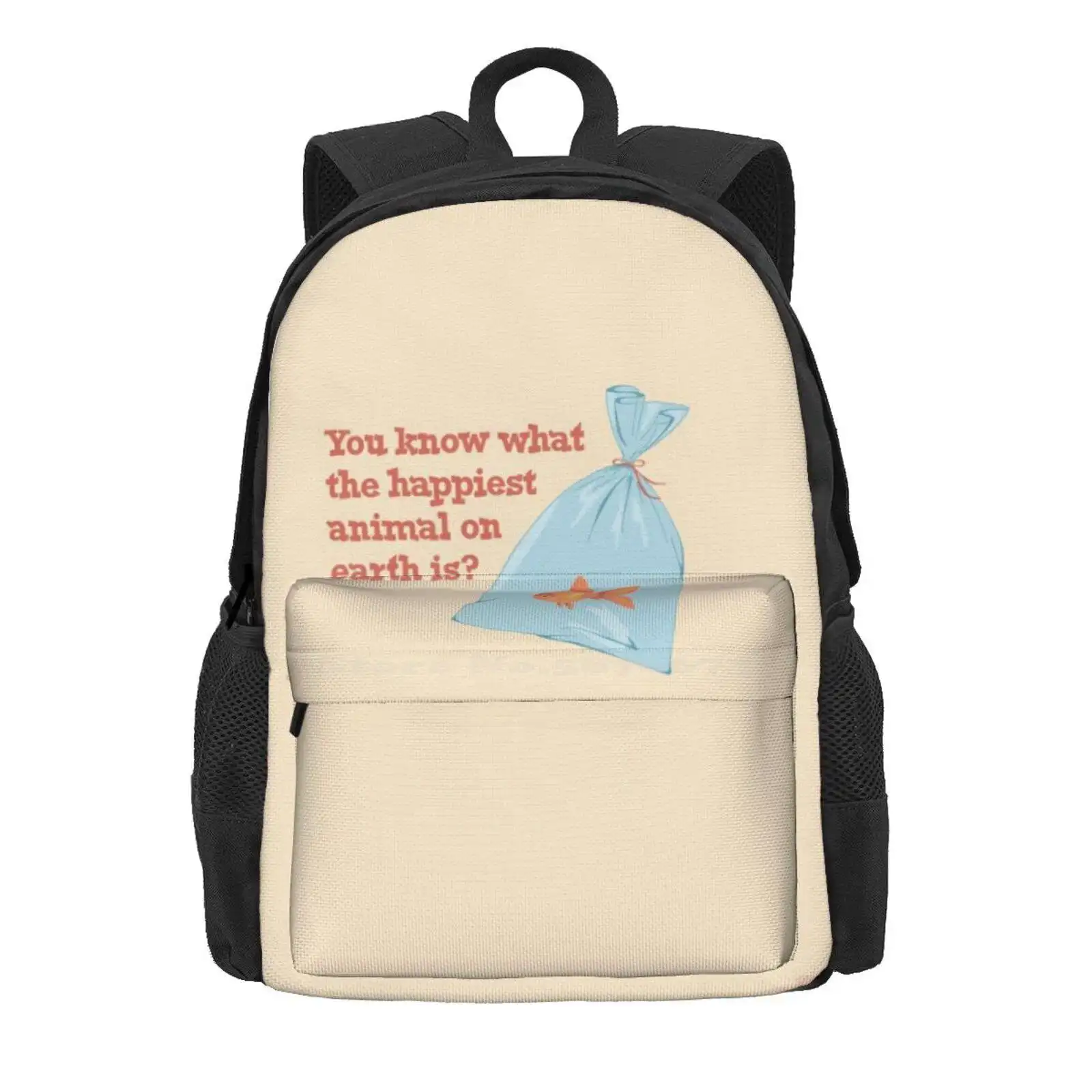 Be A Goldfish Hot Sale Schoolbag Backpack Fashion Bags Jason Sudeikis Roy Kent Be A Goldfish Happiest Animal On Earth