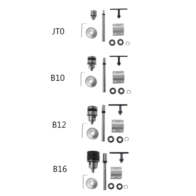 Taladro eléctrico B12 sin montaje husillos eléctricos para bricolaje, husillos corte para carpintería, accesorios torno