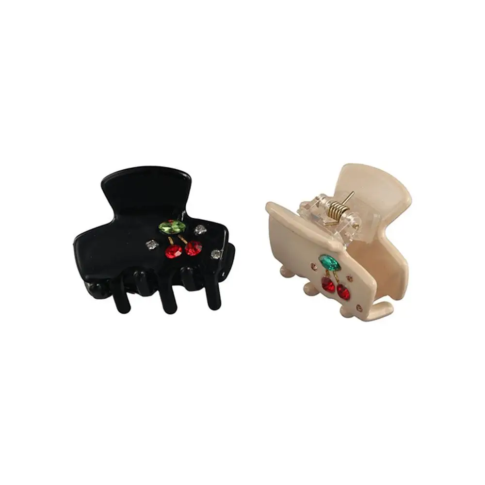 

Vintage Hair Accessories Rhinestone Korean Women Hairpin Hair Claws Headwear Cherry Hair Clip