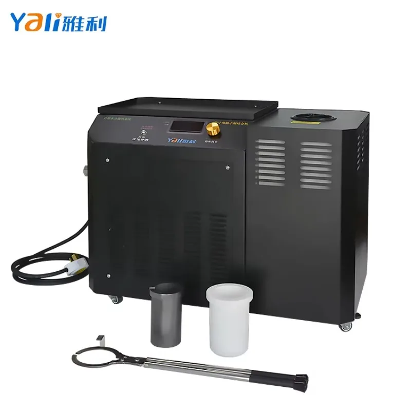 

1-3KG Induction Melting Machine With Water Chiller Inside For Smelting Gold Silver Iron Industrial Furnaces Jewelry Equipment
