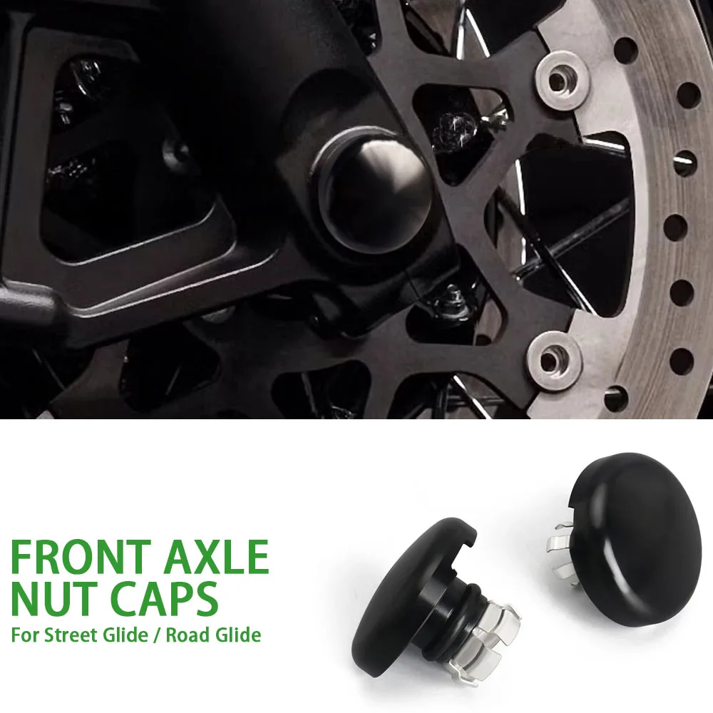 

2023 2024 2025 Motorcycle Circle Cut Front Axle Nut Caps For Touring Street Road Glide CVO FLHX FLTRX FLTRXSE FLHXSE Ultra FLHXU