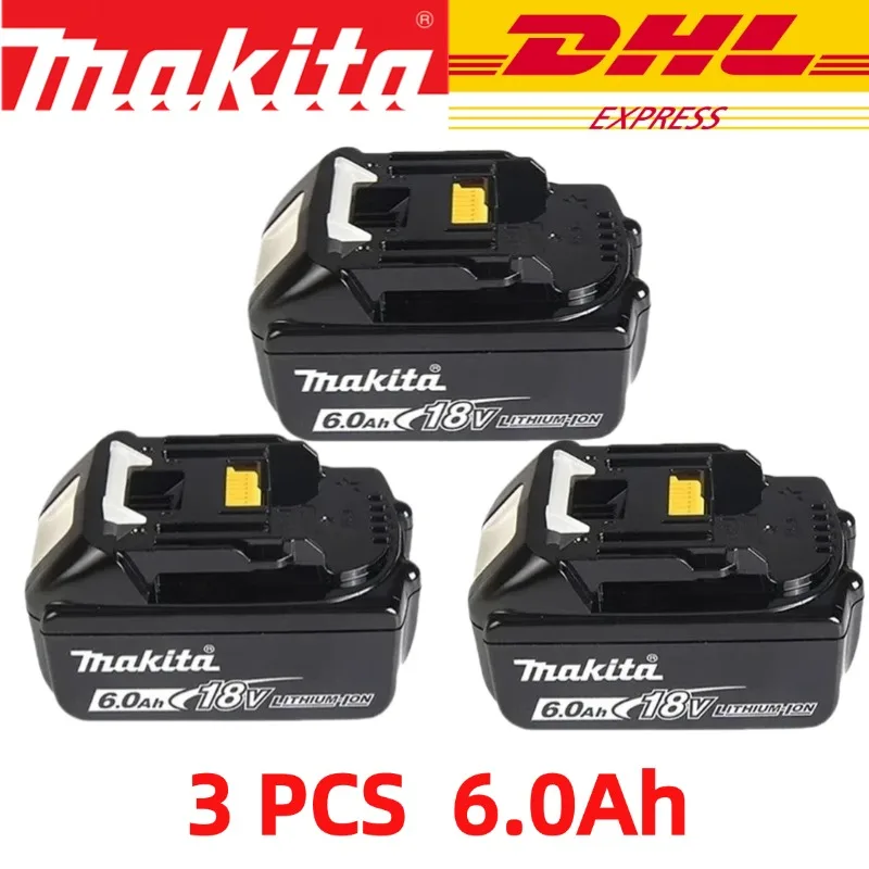 Makita Originele Lithium-ion Oplaadbare Batterij 18V 6000mAh 18v Vervangende Batterijen BL1860 BL1830 BL1850 BL1860B