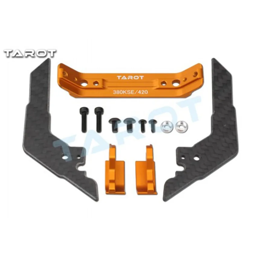 Tarot-Rc TL380A13 TL380A14  380 Carbon Fiber Landing Skid Set - Black Fit SAB Goblin ALZRC 420 Rc Helicopter / Rc Drone