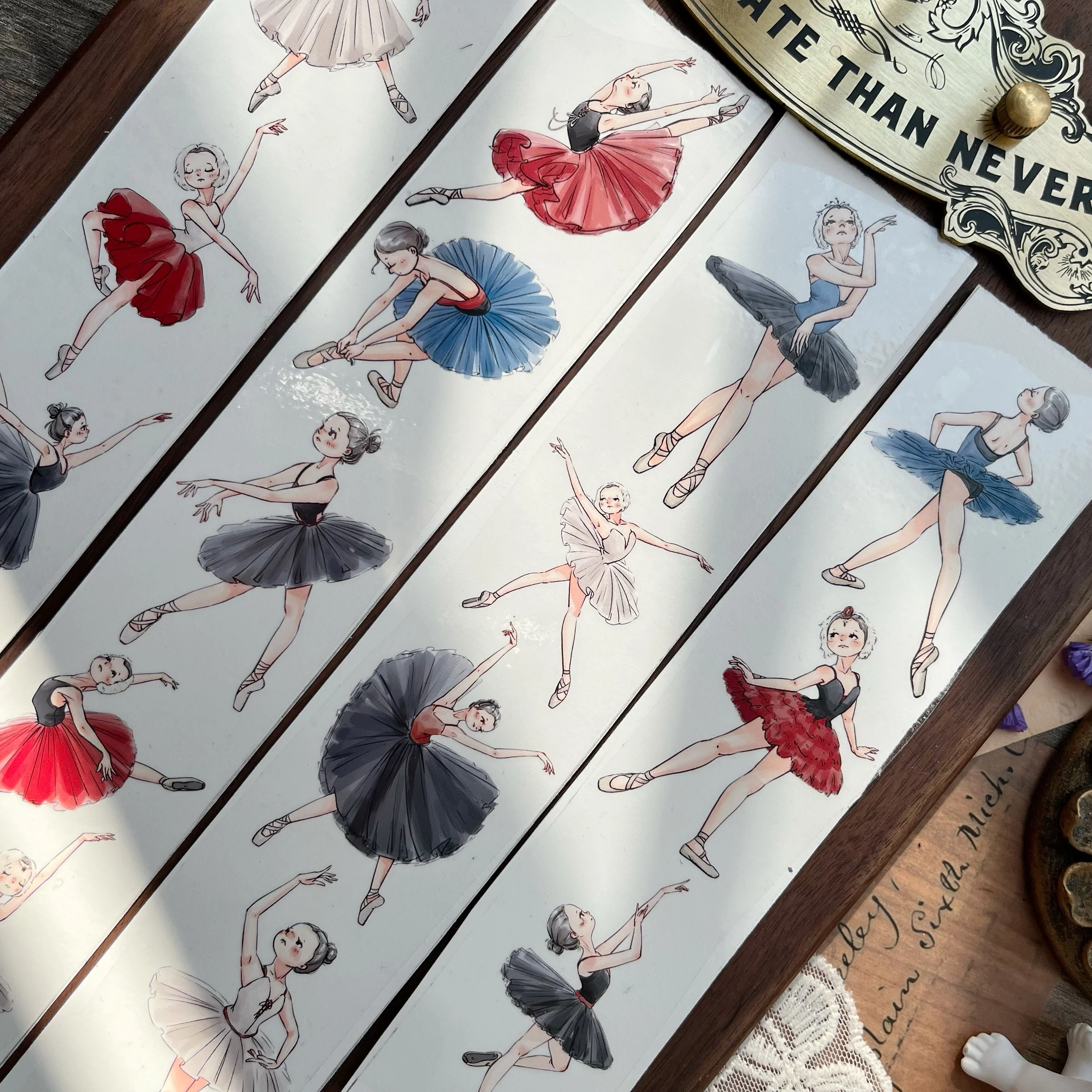New Fingertips Ballet Vintage Ballet Girls Journal Stickers
