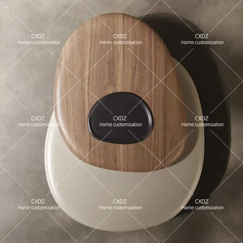 Italian Minimalist Pebble Rotating Oval Coffee Table Creative Design for Apartment Living Room Home Furniture