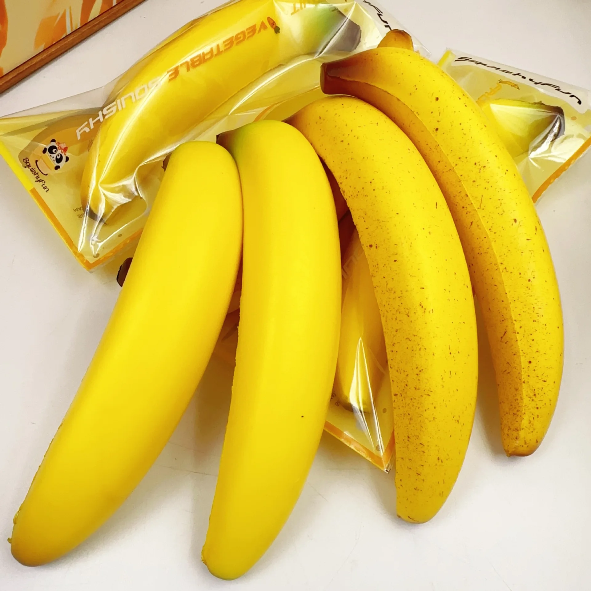 Lustige Simulation von rohen/reifen Bananen, PU, langsames Rebound-Spielzeug, weiches Gefühl, realistische Bananen-Squeeze, Stressabbau, Entlüftung, Zappelspielzeug