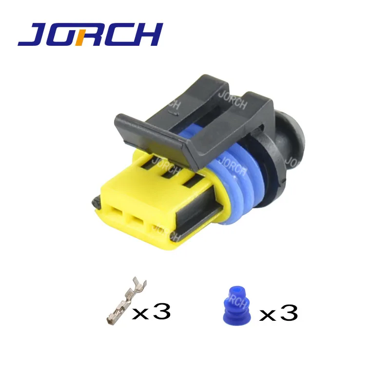 10 zestawów 3-pinowych 1,5 mm delphi auto plastikowych wodoodpornych złączy kablowych wiązki przewodów 15336029