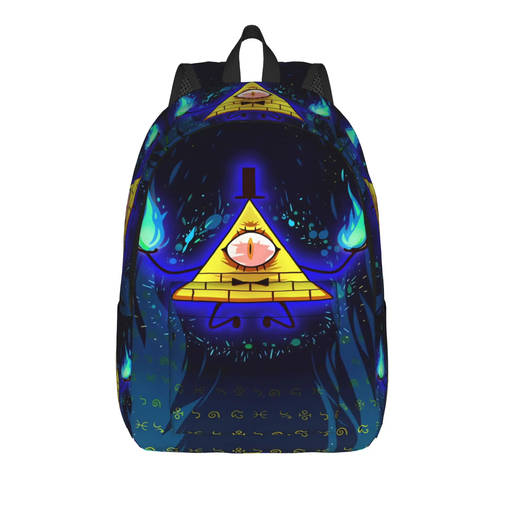 Cartoon G-Gravity Fall Backpack Bill Cipher Travel Backpacks Boy Kawaii School Bags Colorful Breathable Rucksack