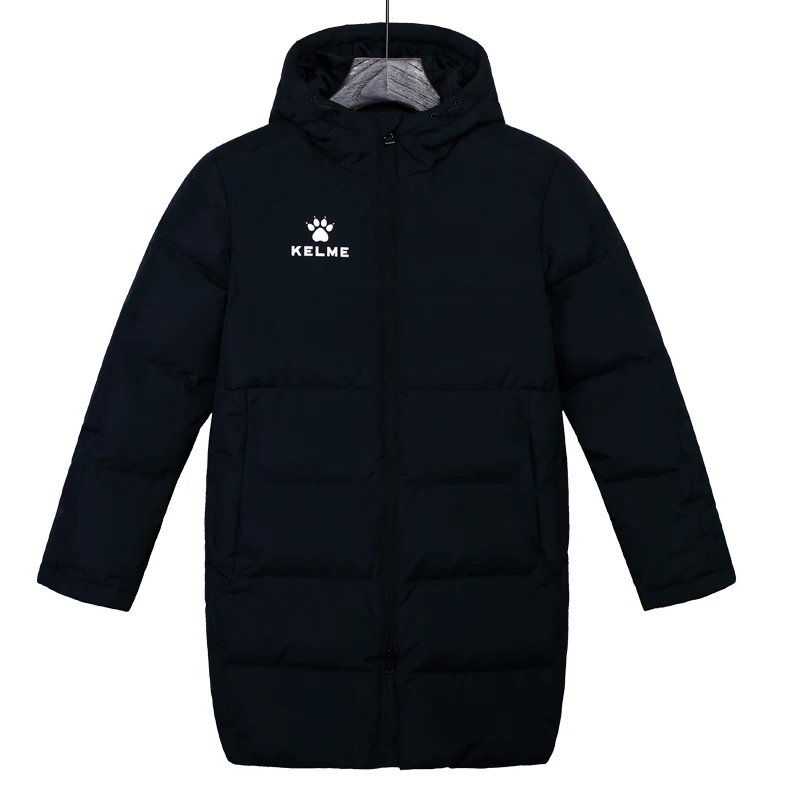 KELME Kinder Baumwollkleidung Winter Lange Jacke Sport Kapuzen Outwear Baby Kinder Winddichter warmer Outdoor-Baumwollmantel 3883405