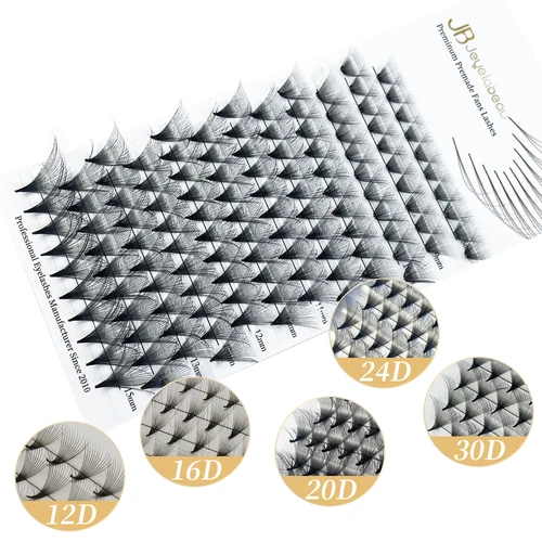 Imagen 2 del producto Ahorre tu tiempo, pestañas prefabricadas para fanáticos, pestañas 3D/4D/5D/10D/12D/14D/16D, extensiones de volumen rusa, pestañas en abanico para ojos sensibles