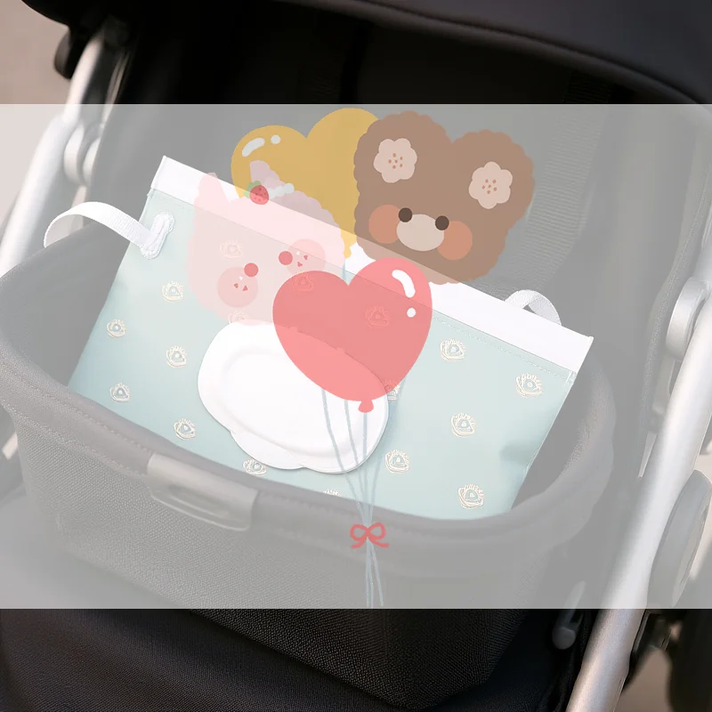1 PCS EVA Portable Snap-Strap Tissue Box Wet Wipes Bag Flip 