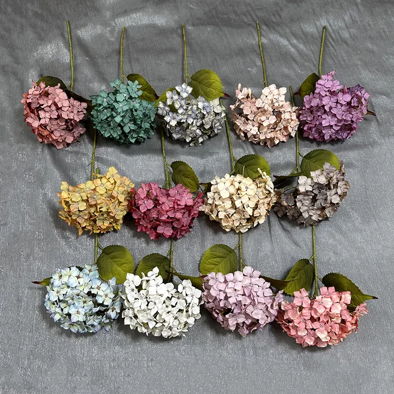 Petit Hortensia Artificiel en Tissu Revêtu de Haute Qualité, Décorations de Mariage, Belle Couleur, Nouveau Design