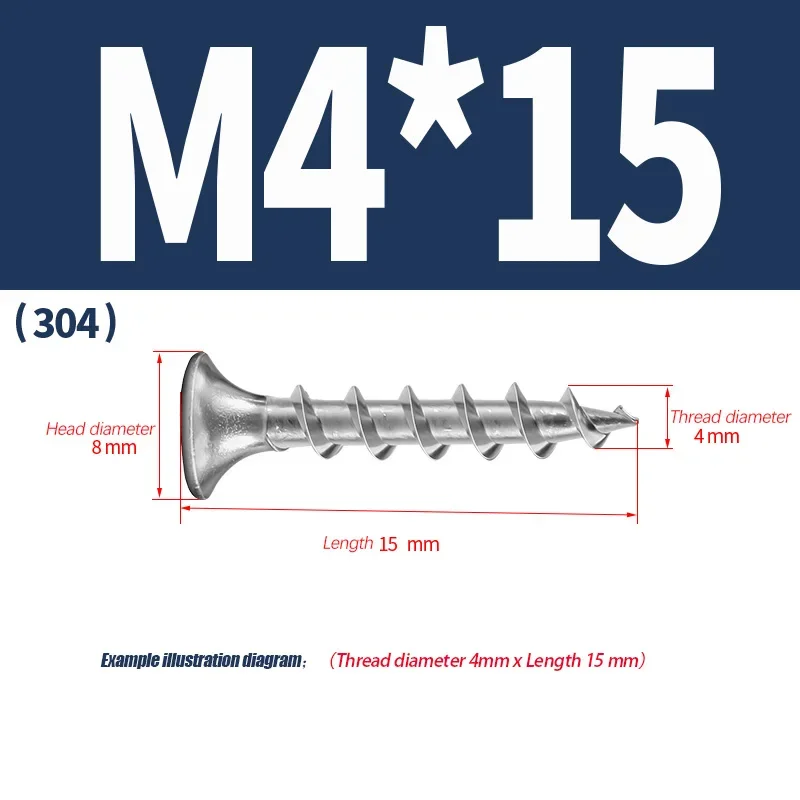 Wood Screws M4x15-70mm Yellow Zinc Cross Flat Head Self Tapping for Cabinet Fiberboard - Detail 1