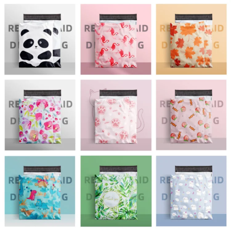 100PCS 10*13in Poly Mailer Adhesive Envelope Shipping Bag DIY Thick T-shirt Dresses Book Christmas Toys Gifts Packaging Pouches