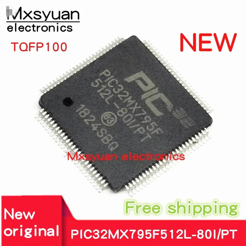 2pcs~20pcs/LOT PIC32MX795F512L-80I/PT PIC32MX795F 512L-80I/PT  TQFP100 32-bit microcontroller New original