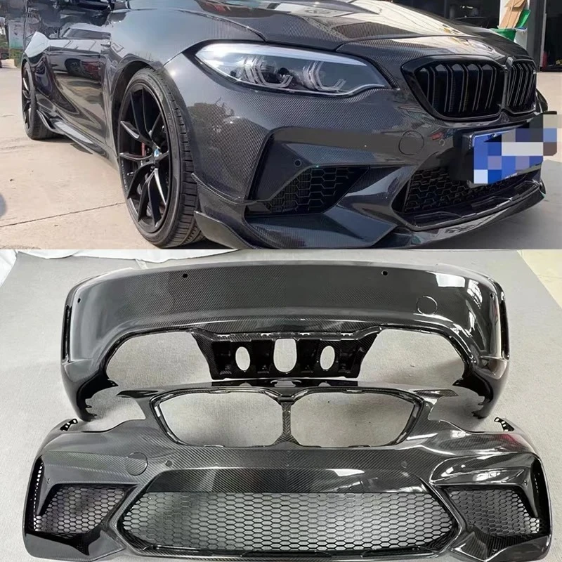 

Для Bmw F87 M2 M2C Высокое качество бампера из углеродного волокна передняя губа задний диффузор спойлер комплект кузова автомобиля