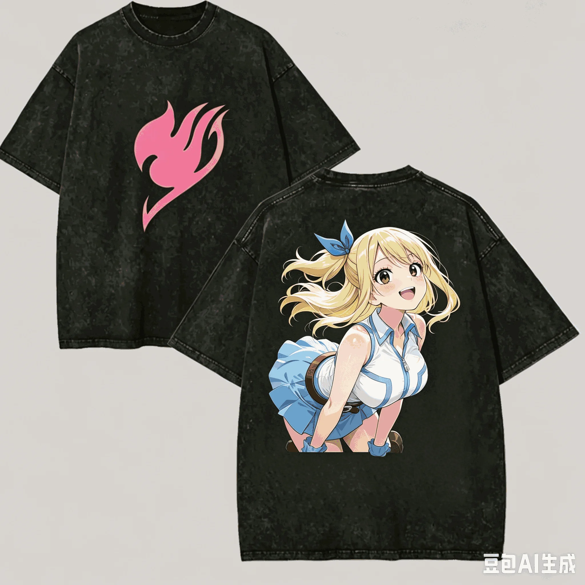 Fairy Tail Washed T shirt Anime Lover Harajuku New Model Oversized Unisex Vintage Loose Retro Fashion high quality hot product view 3