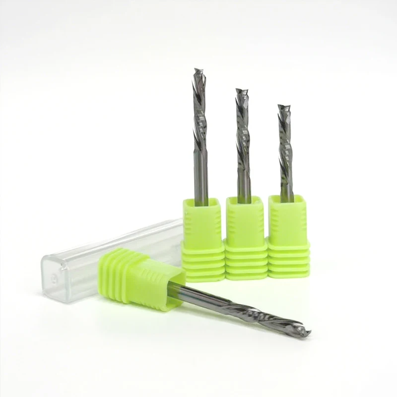 

1Pc 2 Flutes Spiral Carbide Bits - UP & DOWN Cut, for Compression Wood End Milling on CNC Router