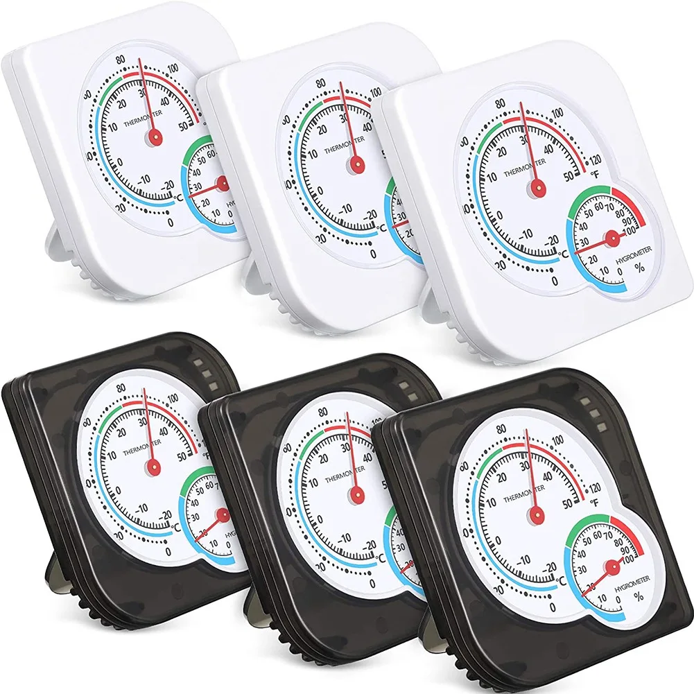 

6 Pieces Mini Indoor Thermometer Hygrometer Digital Hygrometer Humidity Gauge Indicator Temperature Humidity for Home