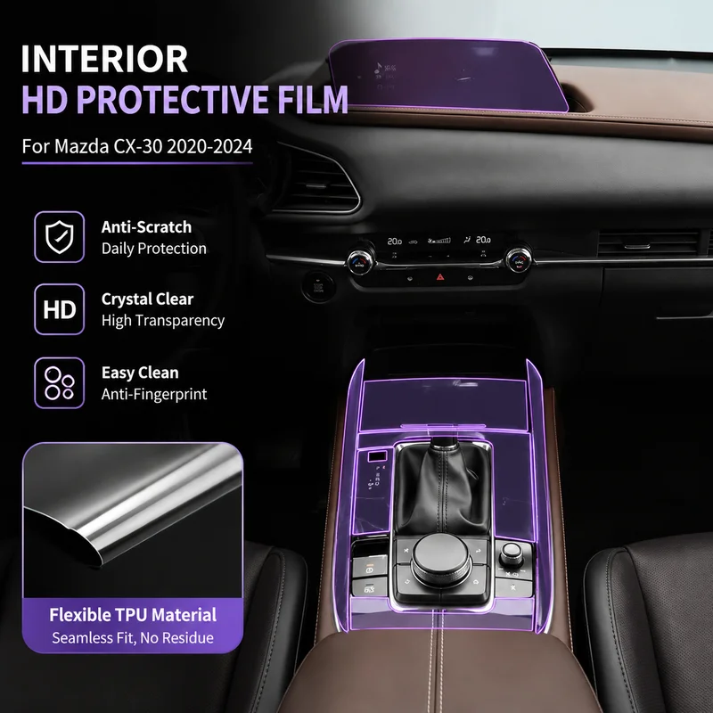 

Suitable for 20-24 For Mazda CX30 Interior Gear Protective Film Window Lifting Center Control Screen HD Film-TPU