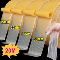 1Roll  Double Sided Tape High Viscosity Grid Fiber Transparent Double Sided Tape Sticky Waterproof  Adhesive Fiber Mesh Tapes