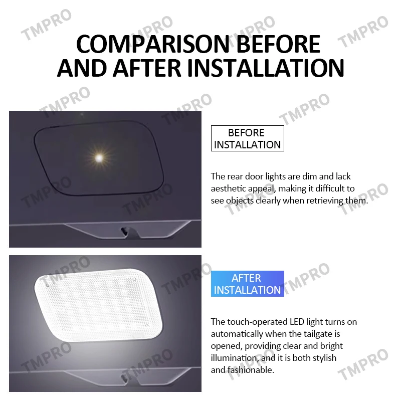 Applicable to the 2024 Toyota 40 Series ALPHARD/VELLFIRE rear door illumination button and trunk switch button light kit