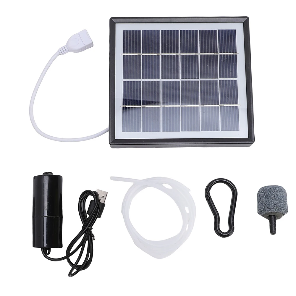 

10W Solar Aquarium Oxygen Pump Kit USB Charging Automatic Operation Enhances Oxygen Levels for Vibrant Fish and
