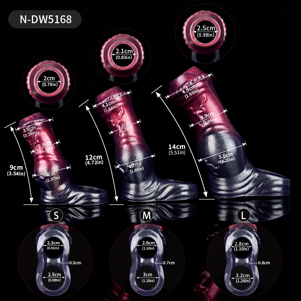 NNSX Reusable Horse Penis Sleeve Glans Penis Enlarger Extender Delay Ejaculation Cock Ring Silicone Sex Toys for Men Couples