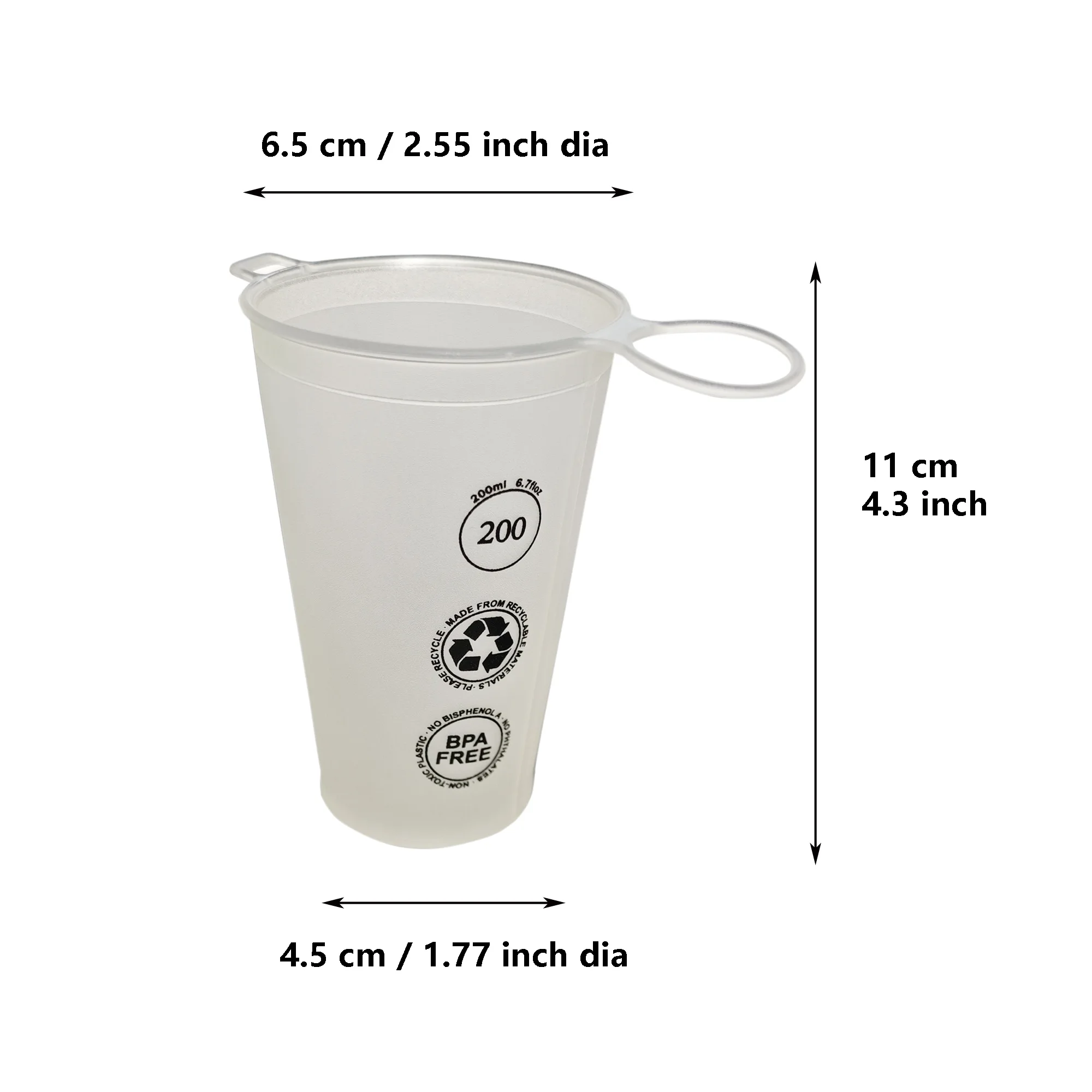 Bottiglia d'acqua da escursionismo colorata da 200 ml Tazza per bevande pieghevole morbida portatile Tazza per bere all'aperto riutilizzabile per la corsa con lo zaino in spalla