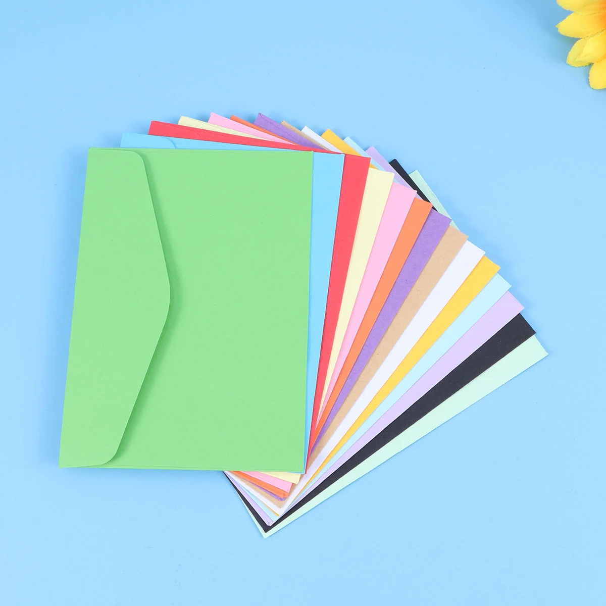 Cor sólida Envelopes Carta Foto, mini papelaria Gift Card, doces cores em branco, 100 pcs