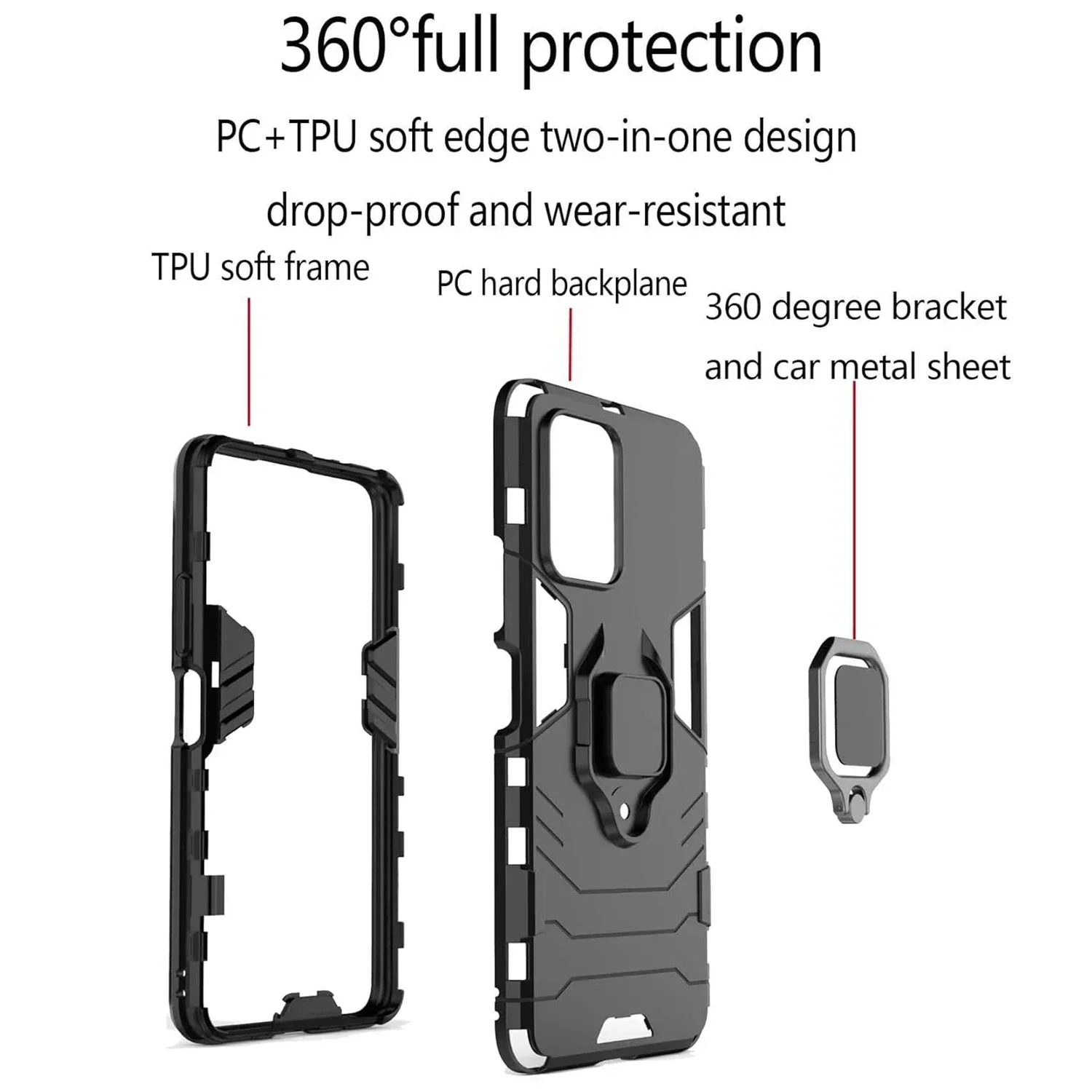 Kickstand Phone Case For Xiaomi Poco X7 Pro Cover With Ring Magnetic Bracket Shell Fundas Coque
