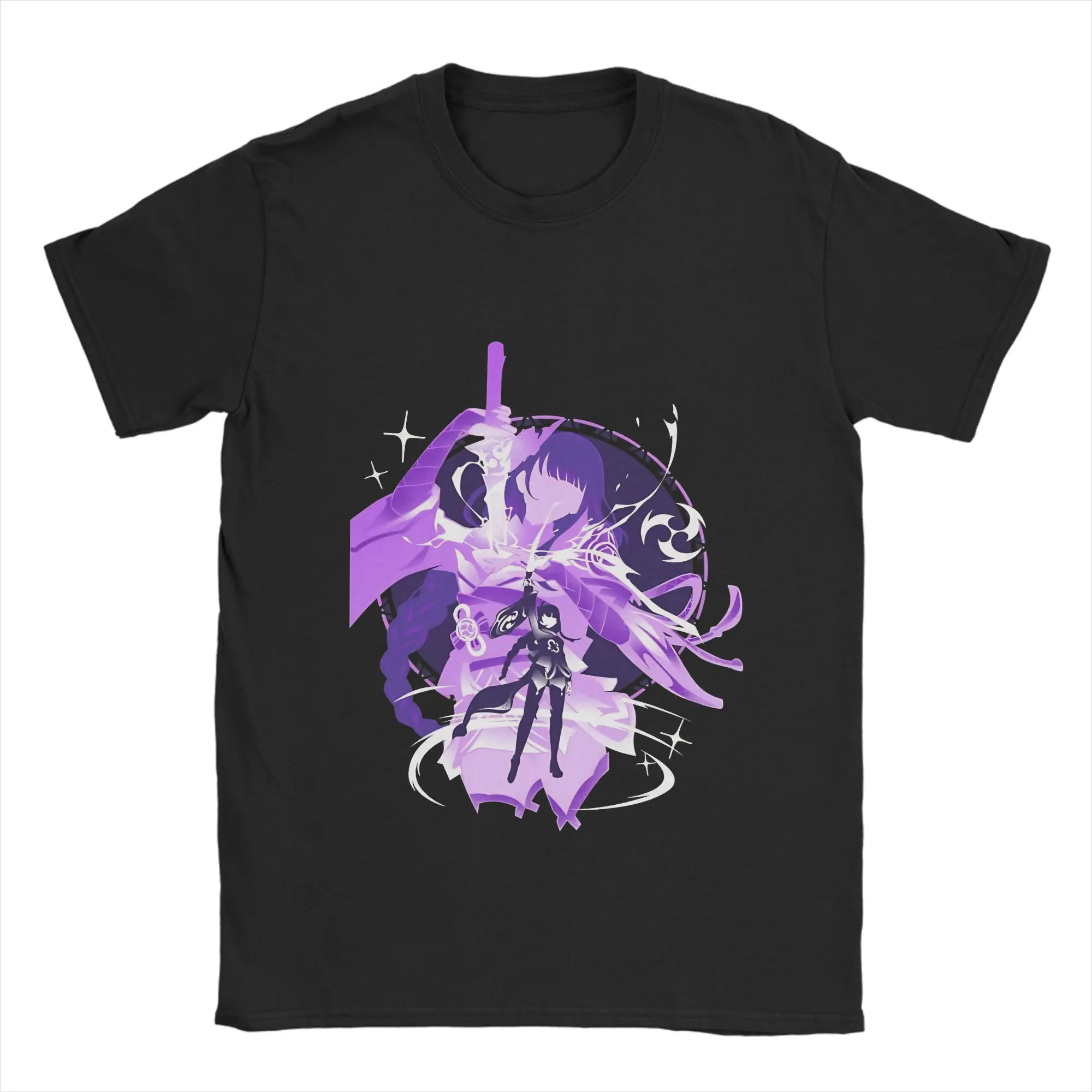 Leisure Genshin Impacts T-Shirts for Men O Neck Cotton T Shirt  Short Sleeve Tee Shirt Original Tops