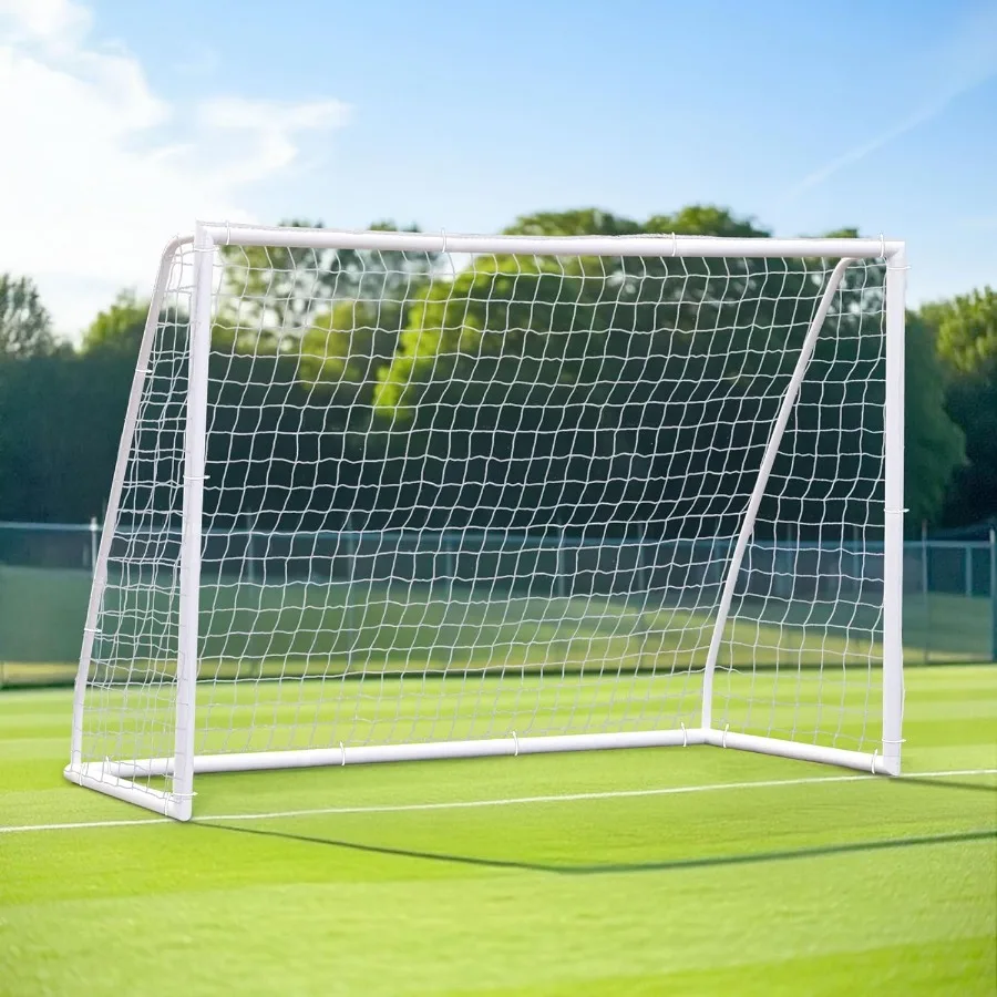 But de football portable pour une pratique dans le jardin : 12 x 6 pi, 10 x 6,5 pi et 8 x 5 pi, tailles adaptées aux adultes, légères et faciles à utiliser.