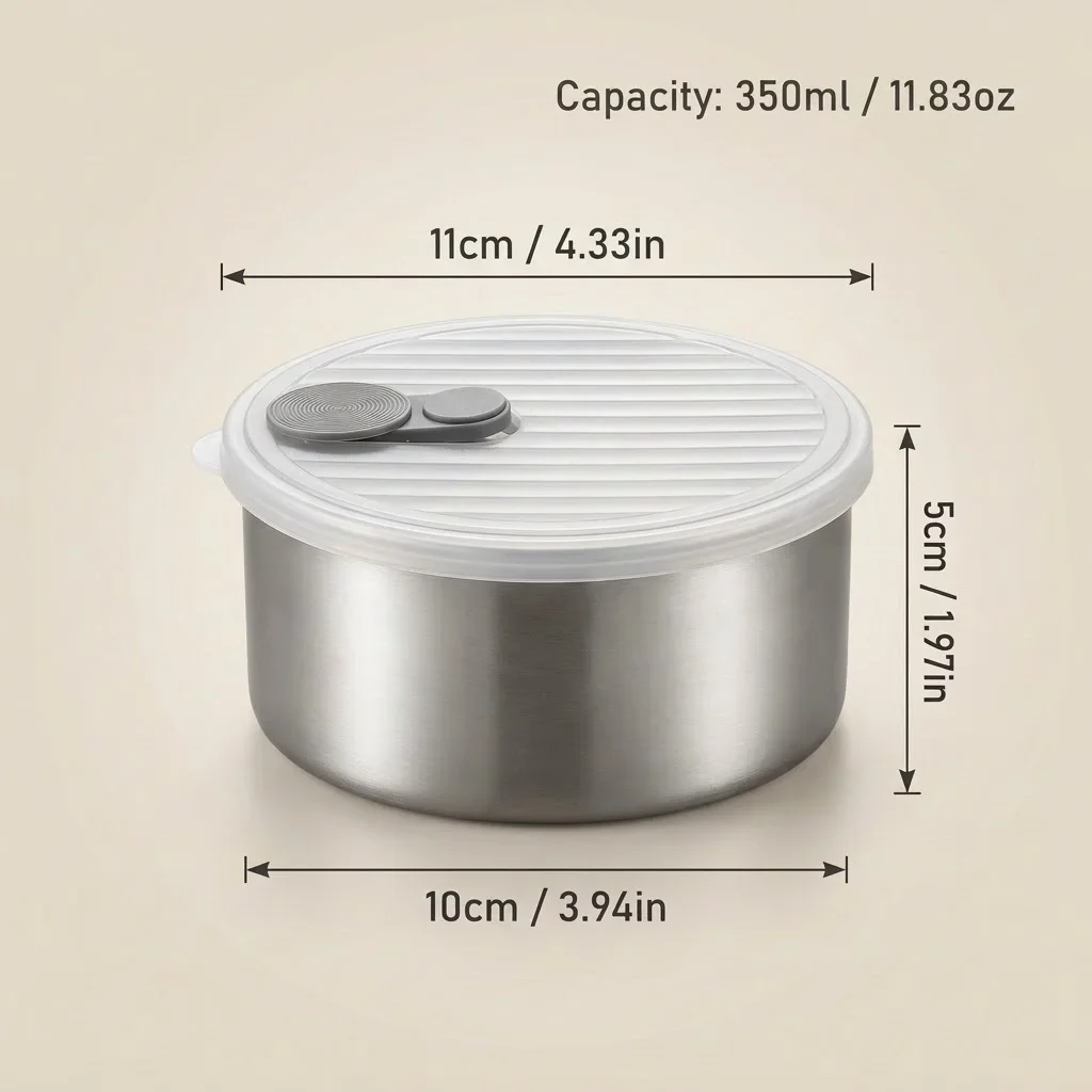 Magnetronbestendige 304 roestvrijstalen bentobox, lunchbox met vakken, maaltijdvoorbereidings- en voedselbewaarcontainers met deksels, voor kinderen, school en volwassenen.