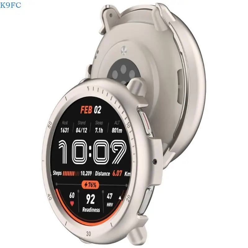 K9FC Half Wrap Enclosed Shell Watch Casing Protective Guard Shockproof Cover Hollowed Cutout for Active 2 A2437 Full Access