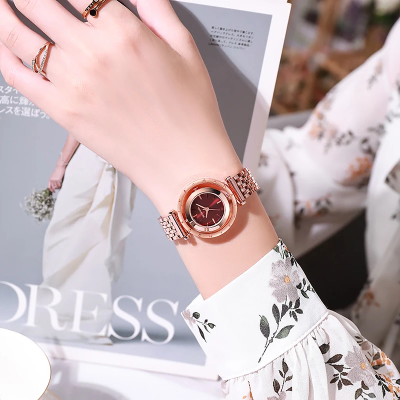 Cross border foreign trade new minimalist leisure fashion scale steel belt women's quartz watches wholesale in stock