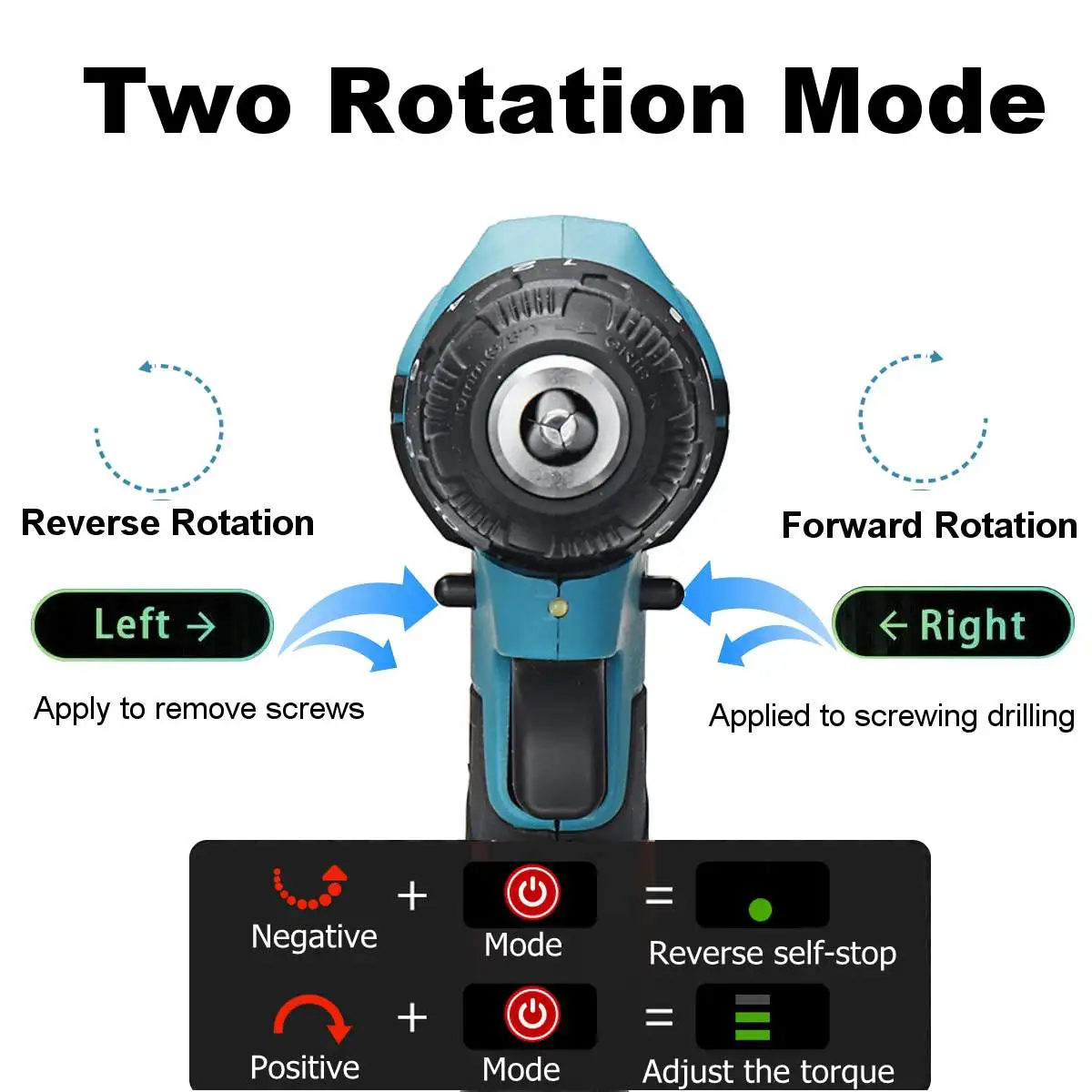 Drillpro 10MM Brushless Electric Drill 520N.M Cordless Screwdriver With Impact Function Electric Drill Plate Cutter Metal Power