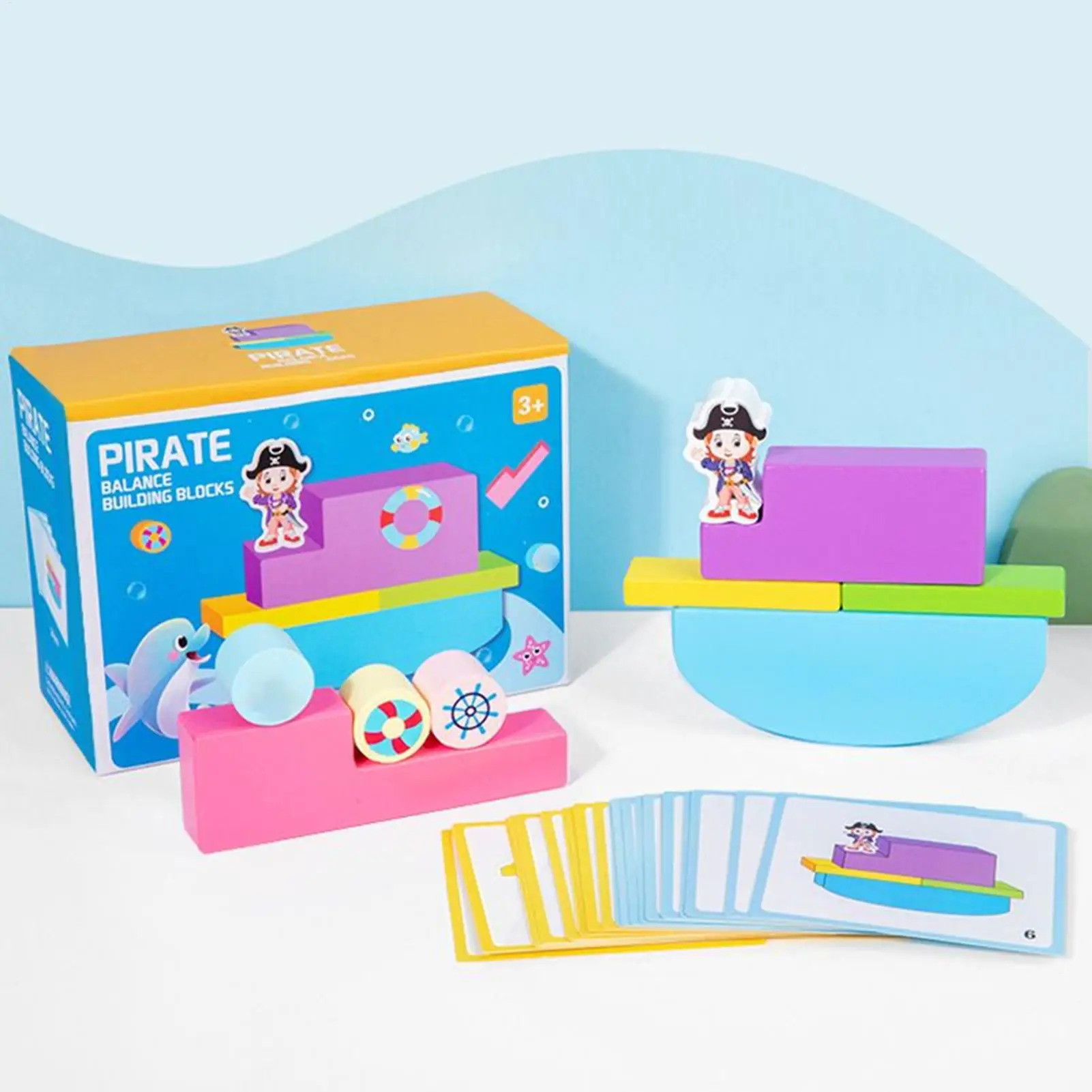 Balancing Game Stack Game Sensory Blocks Activity Educational Toy for Adults Boys Toddler Family Indoor Outdoor Girls