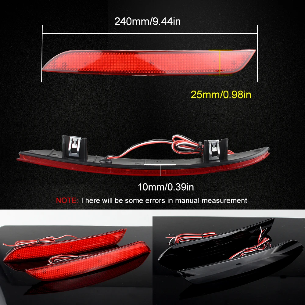 For BMW 5 Series F10 F18 F11 F07 2010-2016 63147203237 63147203238 Car Brake Light Rear Bumper Reflector Taillight Signal Lamp