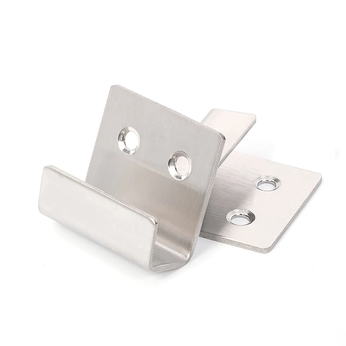 1Pcs Silver U-shape Stainless Steel Hanging Code Ceramic Tile Display Buckle Corner Brackets Joint Fastener Screens Wall Support