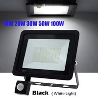 Led Light With Motion Sensor 220V Led Floodlight 10W 20W 30W 50W 100W Street Wall Light Outdoor Waterproof Lamp Spotlight  Focus