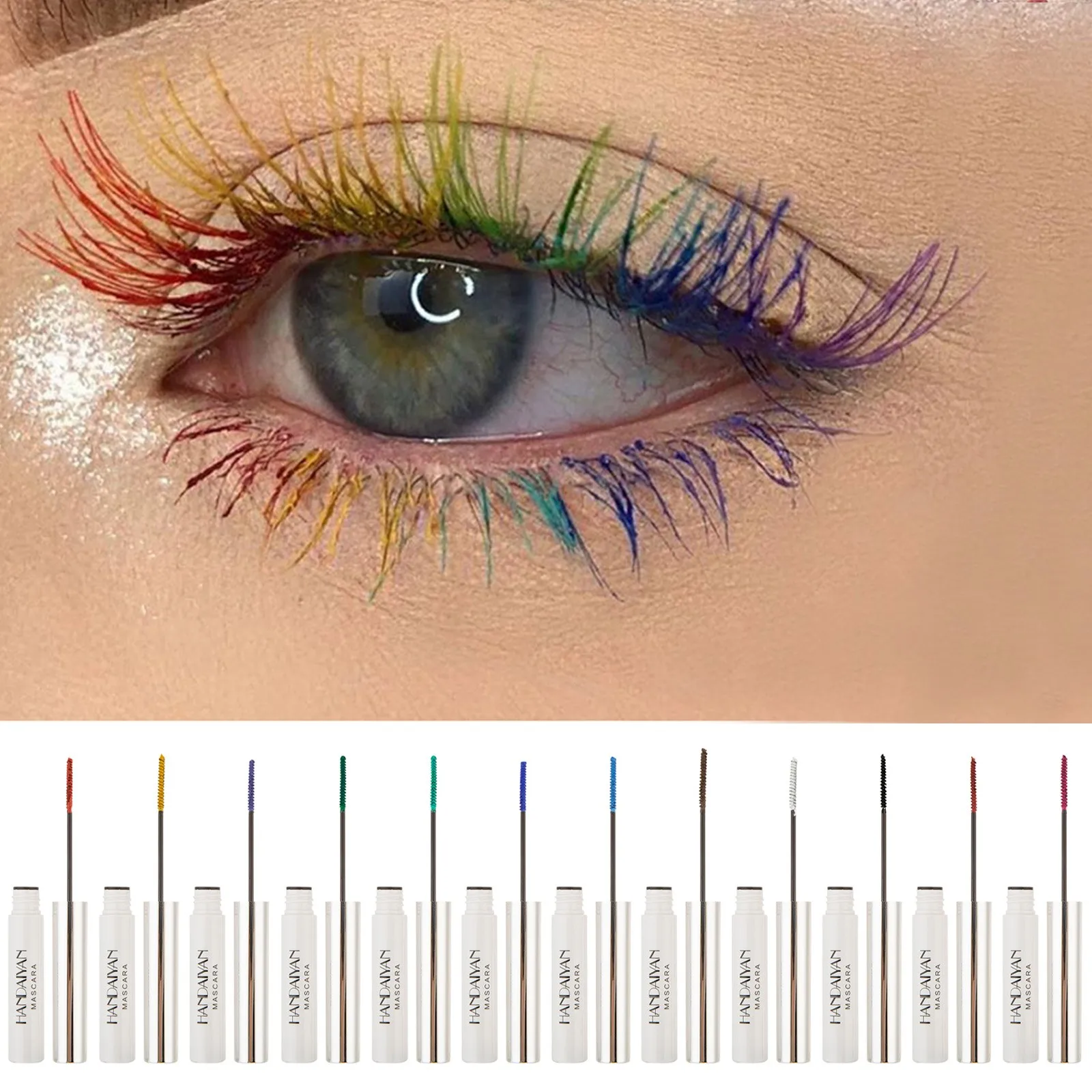 Stage Nightclub Cos Mascara colorato snello e arricciato spesso senza sbavature