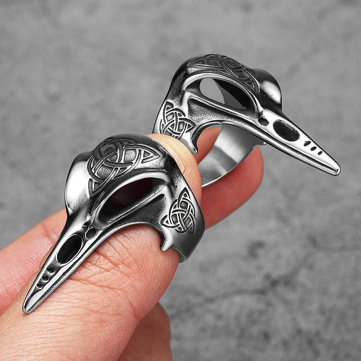 Nordic Viking Crow Men Rings Stainless Steel Retro Punk Women Jewelry Stylish New In Fashion Accessories Gift Wholesale