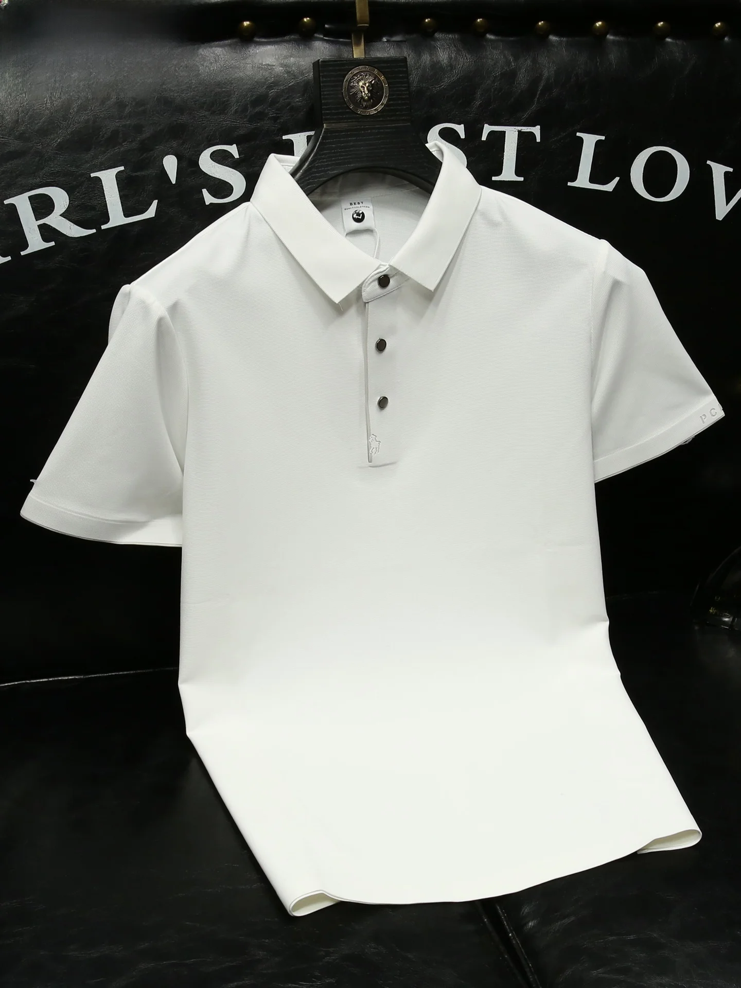 

Новая летняя мужская футболка с коротким рукавом, приталенная, повседневная, из шелкового хлопка, универсальная, модная, молодежная, из полиэстера