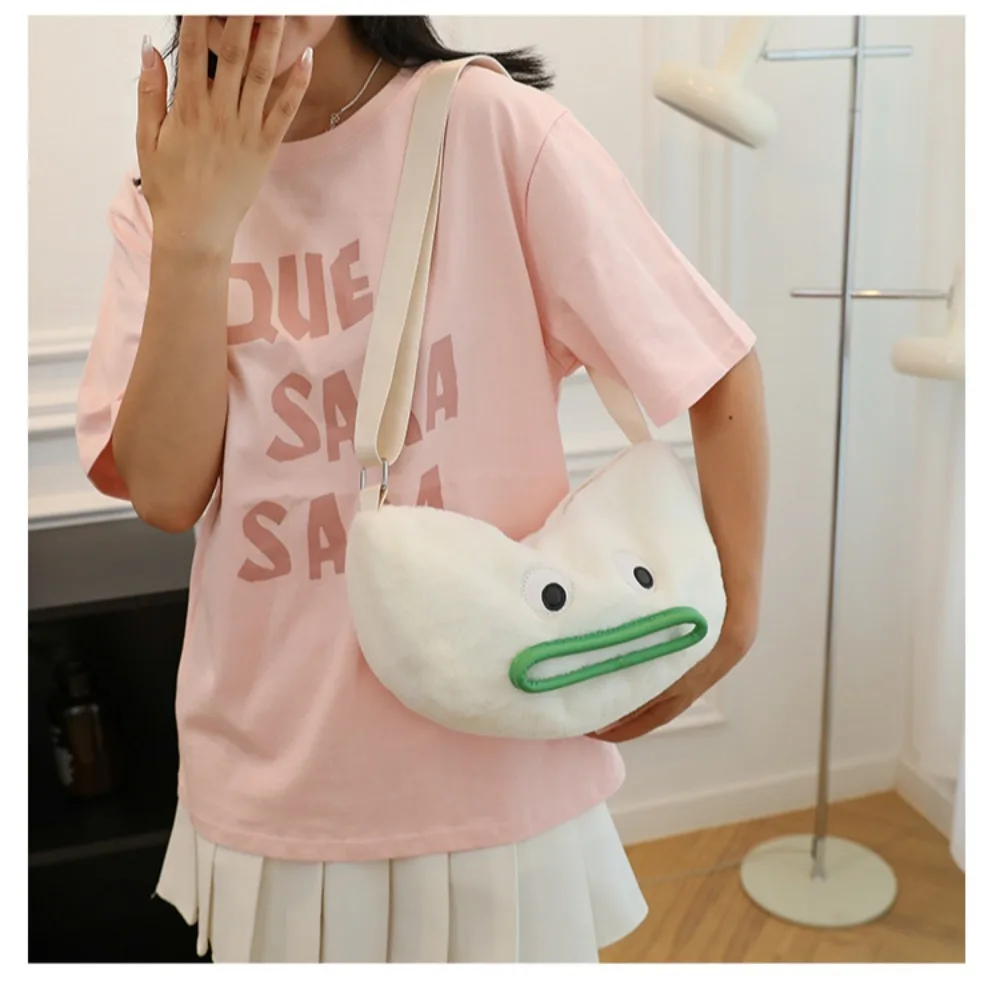 Sausage Mouth Large Sausage Mouth Crossbody Bag Cartoon Character Plush Toy Single-shoulder Bags Large Capacity Shoulder Bag