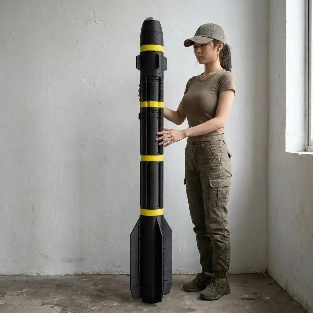1/1 Scale 3D Printed US Hellfire R9X Blade Missile Model – Buildable Kit, Decor, Collectible & Exhibit Prop
