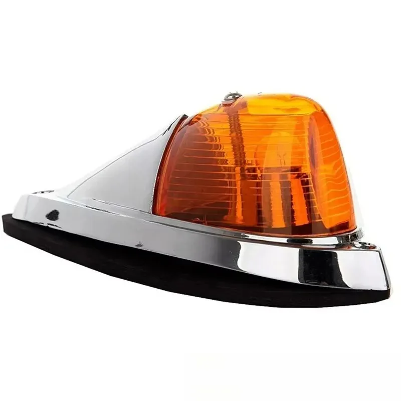 

12V Teardrop Cab Marker Front Rear Top Amber 5PCS DC Clearance Roof Running Light Wiring Pack for Truck Van Semis RV