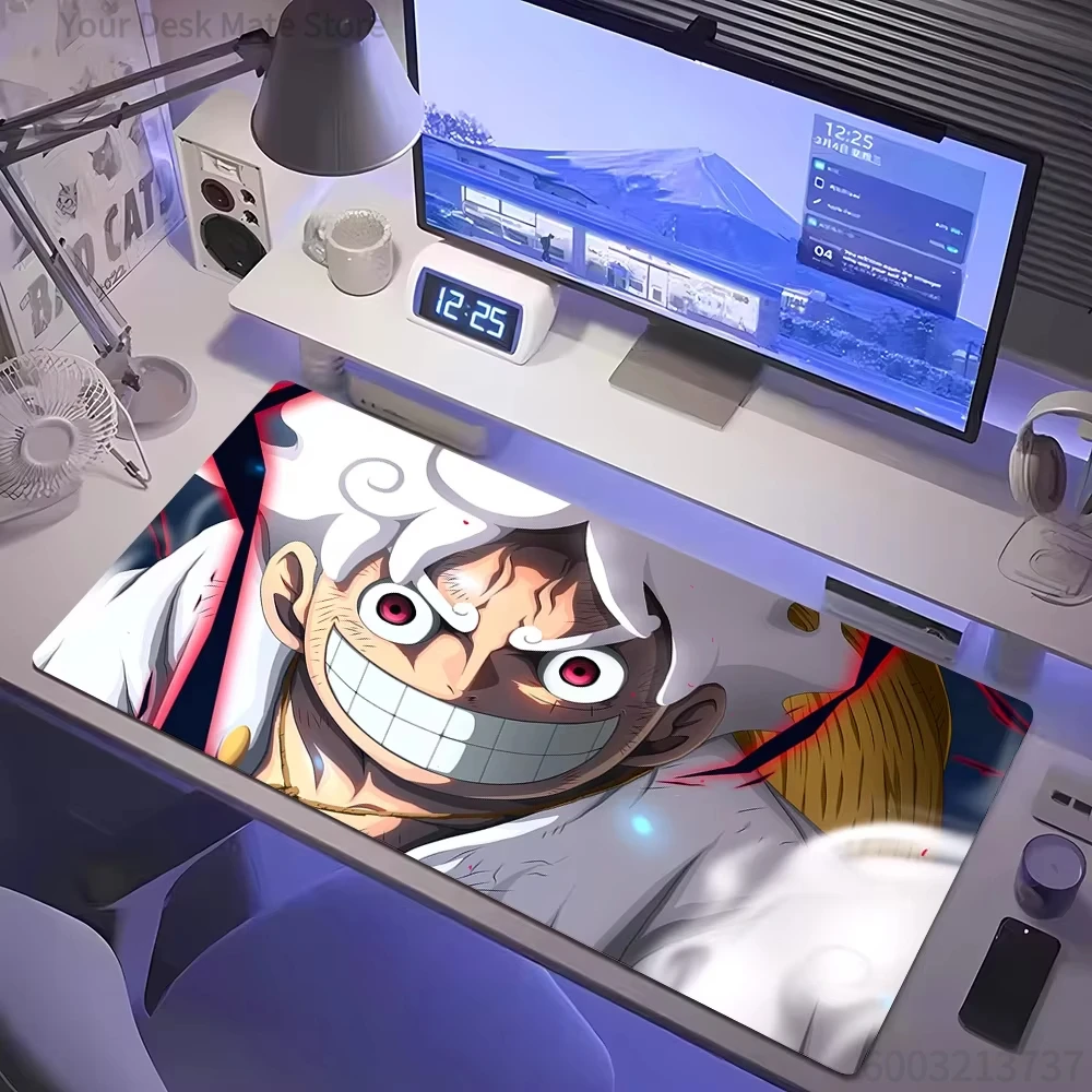One Piece Portgas D. Ace Flame Anime Extended Gaming Mouse Pad Large Desk Mat，Non-Slip Anti-Dirt Extended Desk Mat