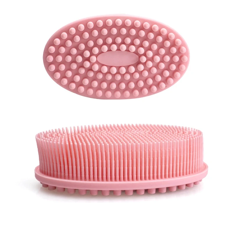 3-Pack Silicone Body Scrubber Soft Silicone Loofah Body Scrubber Massage Bath Shampoo Brush